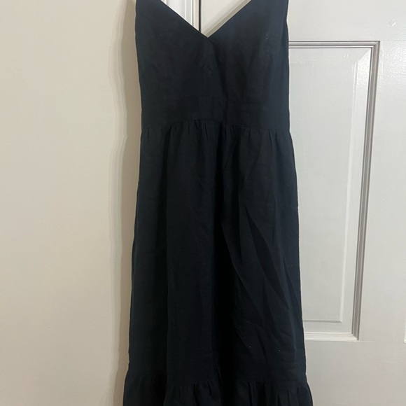 Old Navy Dresses & Skirts - Old Navy Black Midi Dress Adjustable Straps Tie Back Lightweight Sundress Medium